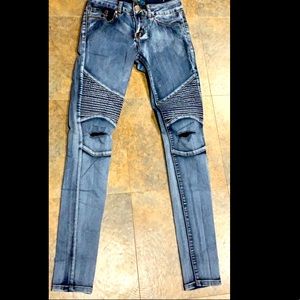 Biker ribbed jeans